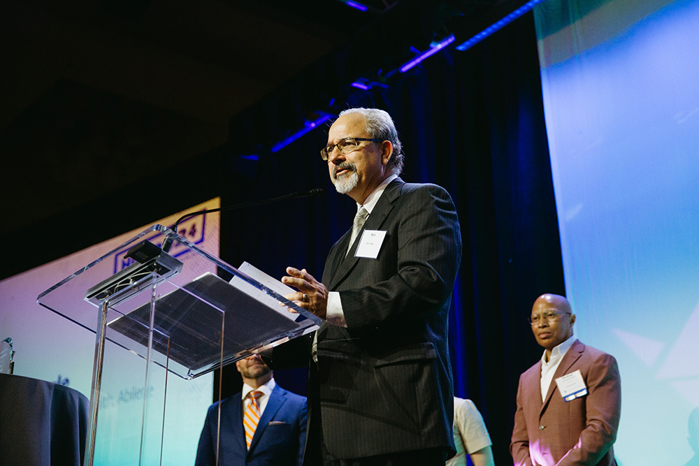 Ron Fogle 2024 Founders Award winner speaks to HGC attendees Texas Healthcare Trustees Ron Fogle spoke to the crowd after being presented with the THT 2024 Founders Award during the 2024 Healthcare Governance Conference